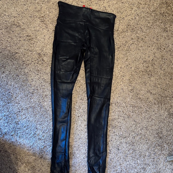 SPANX Black Faux Leather Leggings - Picture 6 of 7
